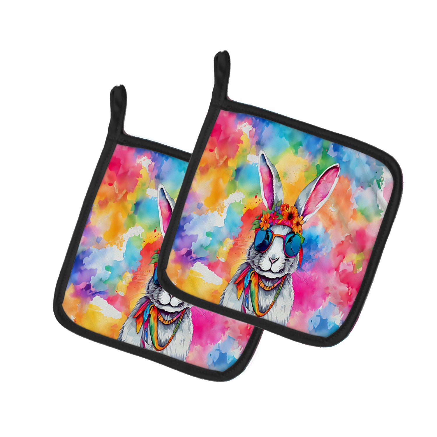 Buy this Hippie Animal Rabbit Pair of Pot Holders