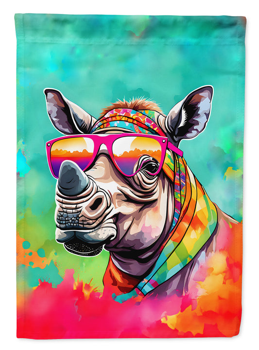 Buy this Hippie Animal Rhinoceros Garden Flag