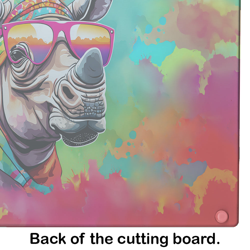 Hippie Animal Rhinoceros Glass Cutting Board