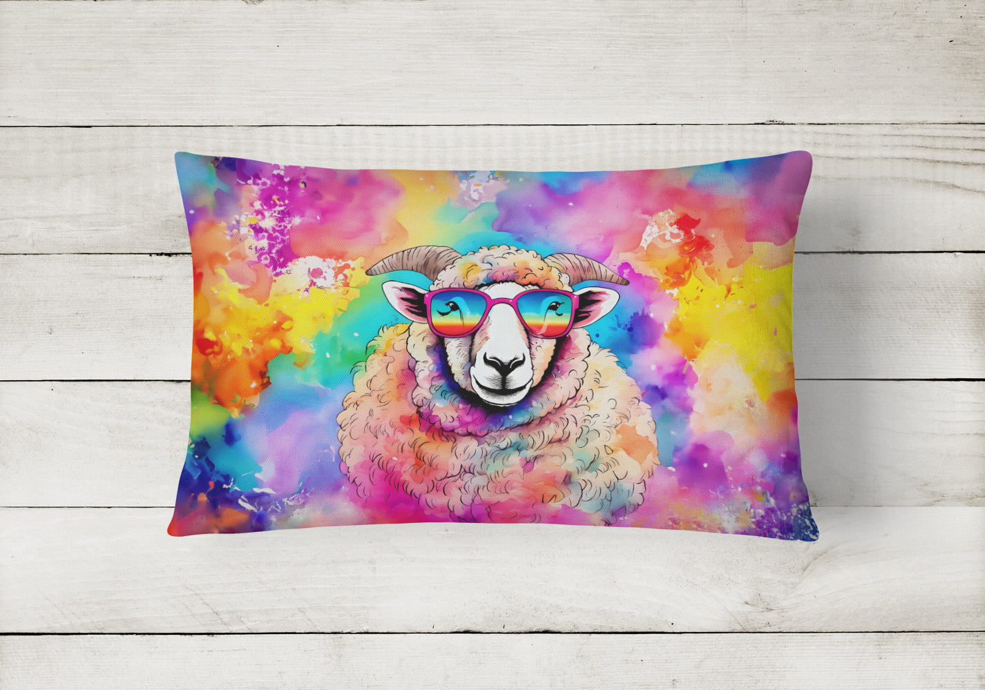 Hippie Animal Sheep Throw Pillow