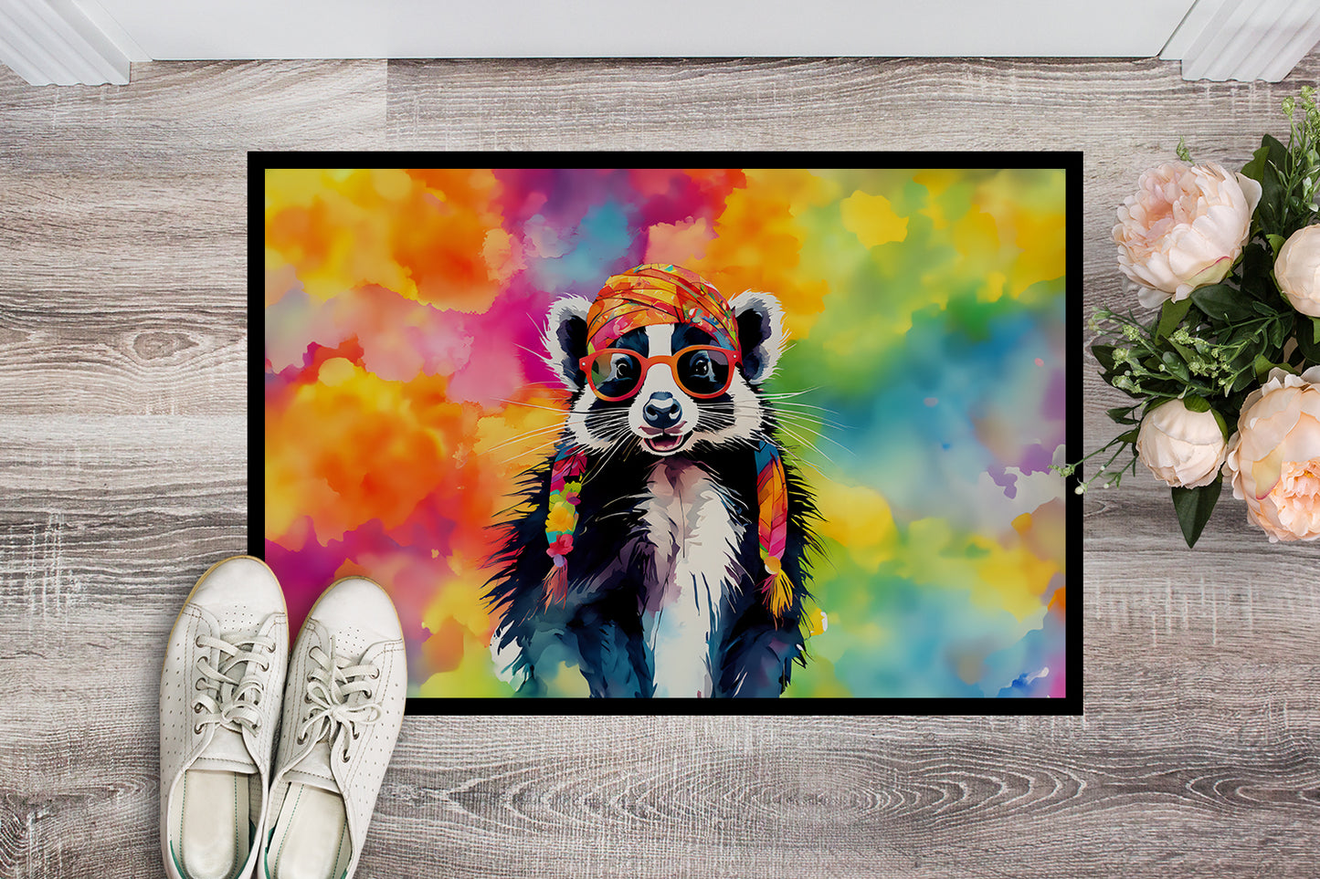 Hippie Animal Skunk Doormat