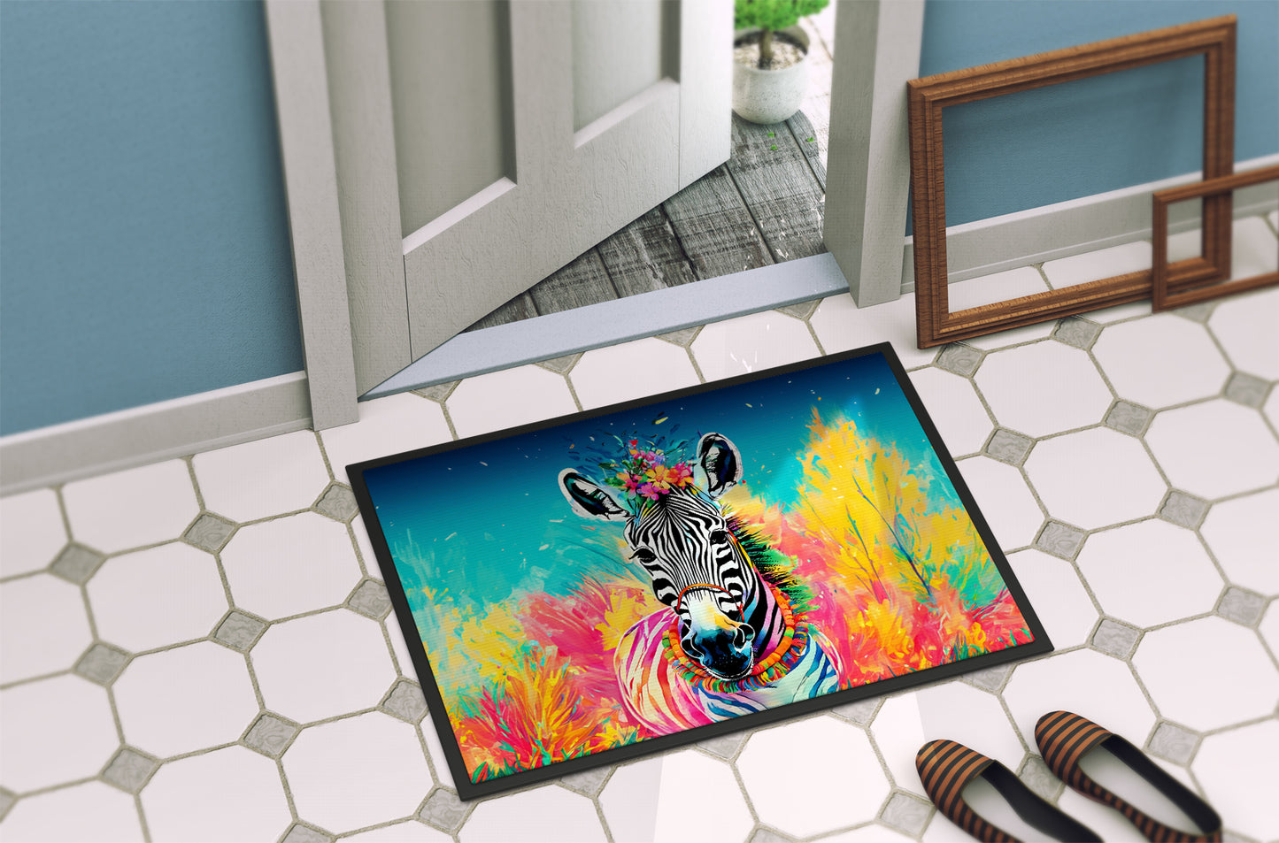 Hippie Animal Zebra Doormat