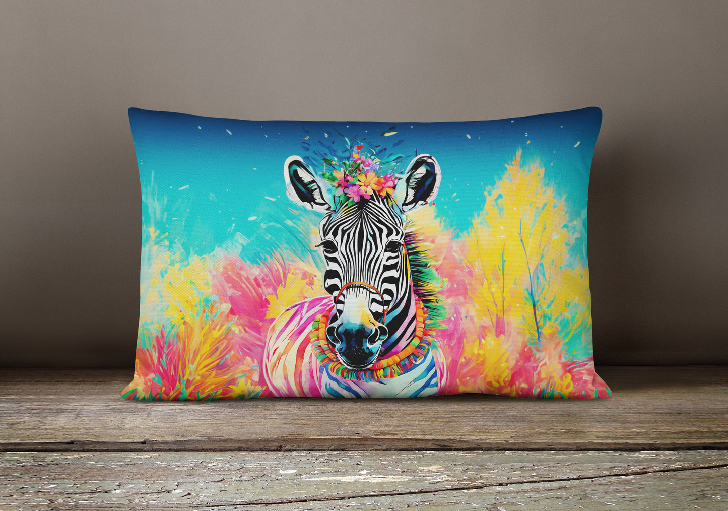 Hippie Animal Zebra Throw Pillow