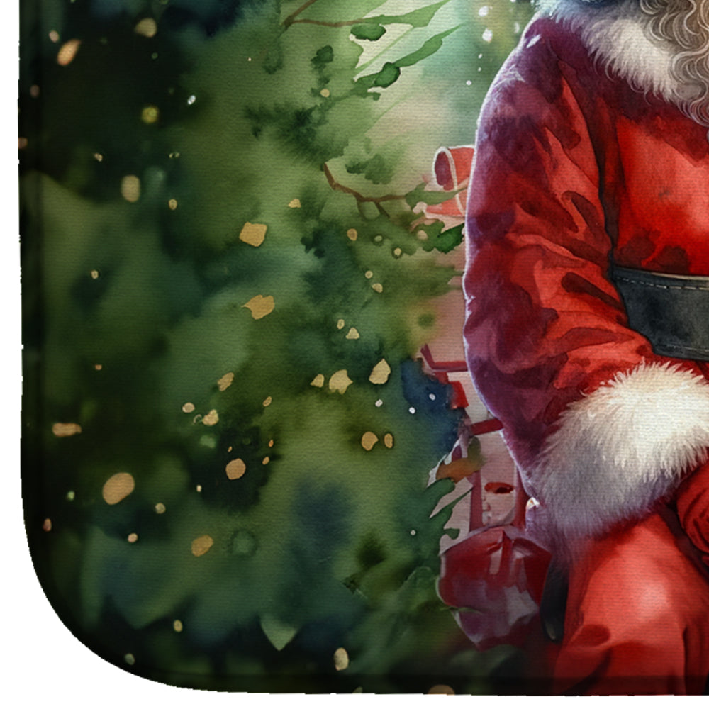 Chihuahua and Santa Claus Dish Drying Mat