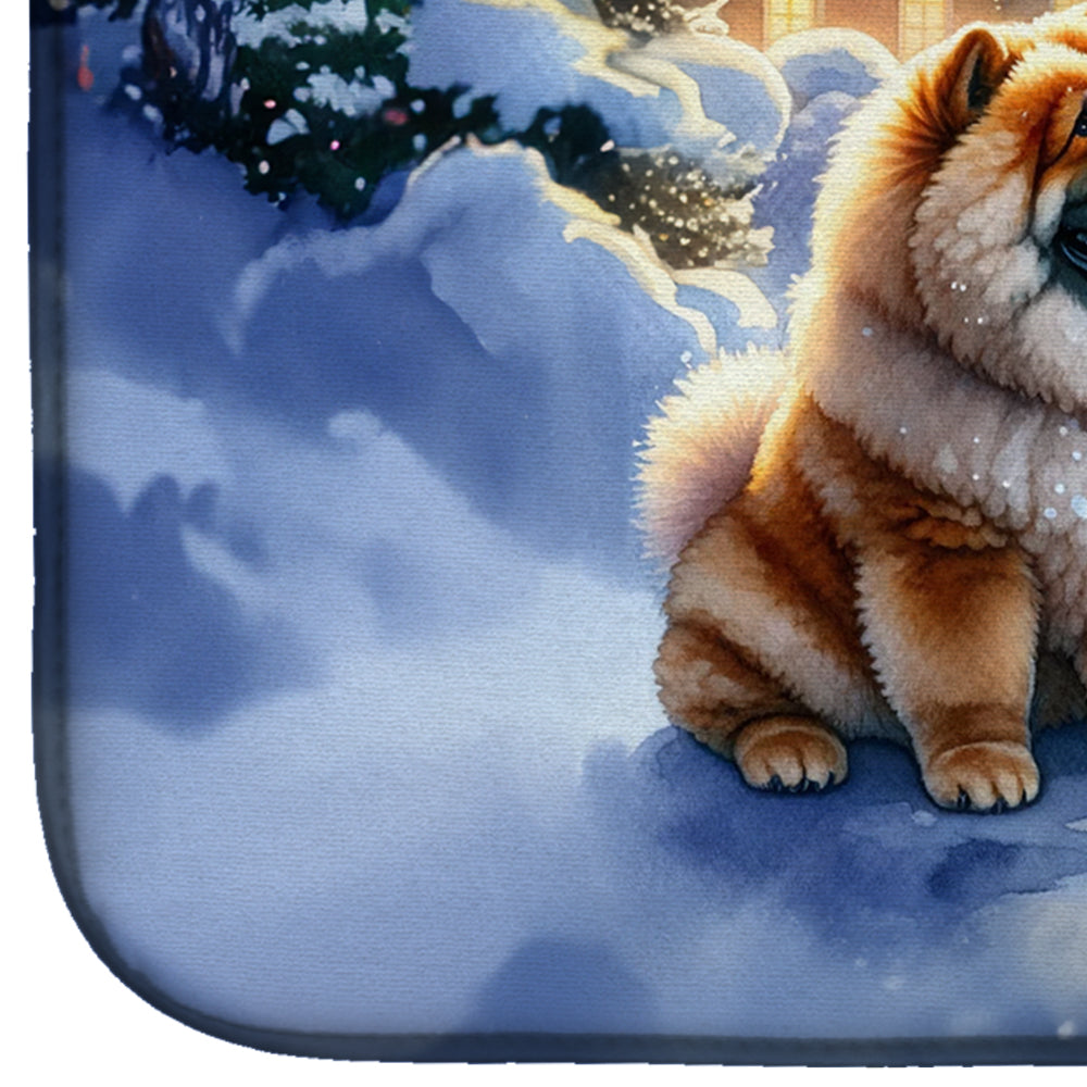 Chow Chow and Santa Claus Dish Drying Mat