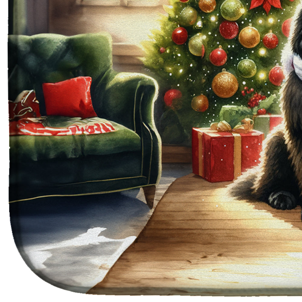 Newfoundland and Santa Claus Dish Drying Mat