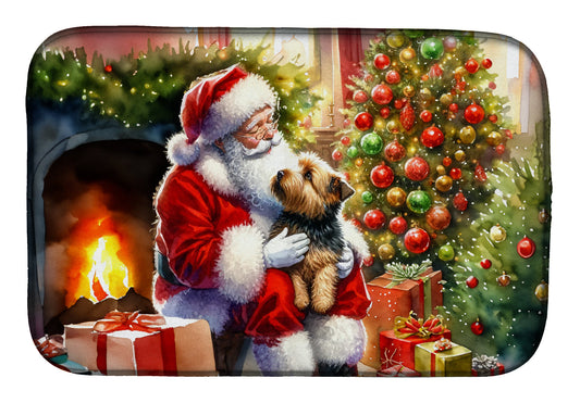 Buy this Norfolk Terrier and Santa Claus Dish Drying Mat