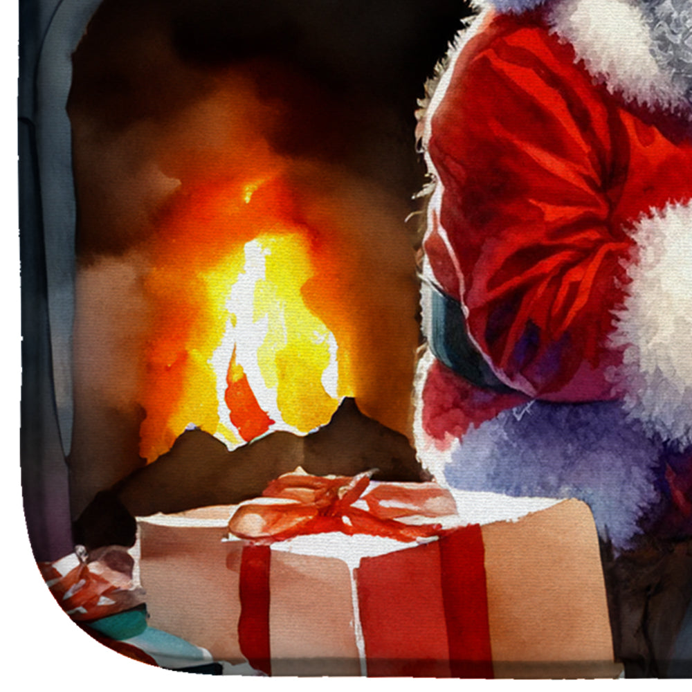 Norfolk Terrier and Santa Claus Dish Drying Mat