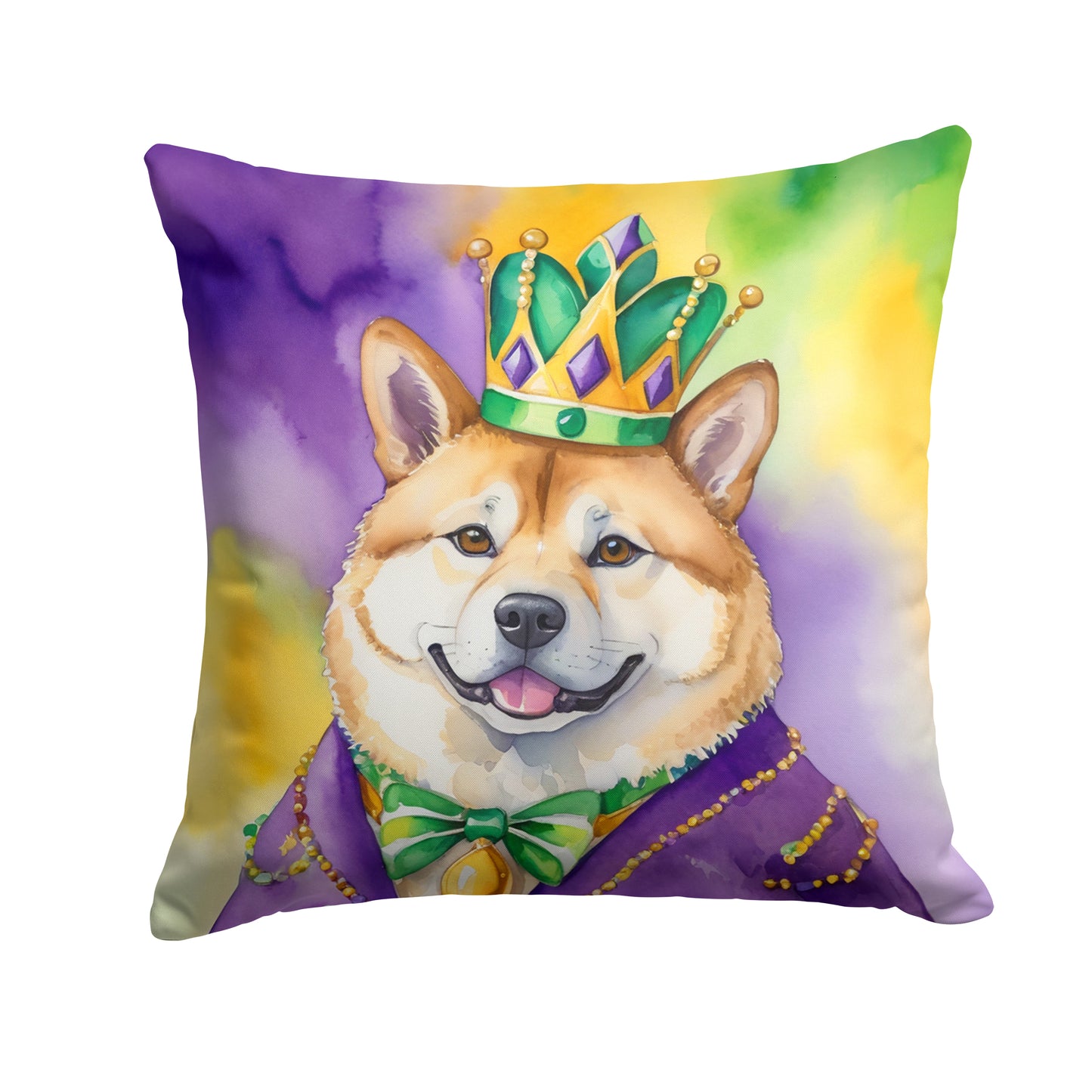 Buy this Akita King of Mardi Gras Throw Pillow