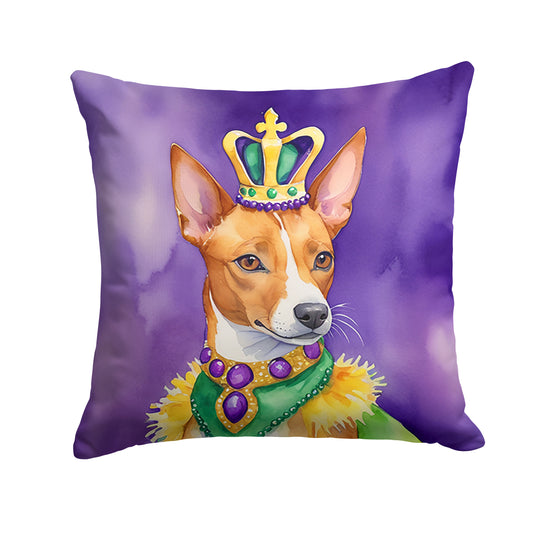 Buy this Basenji King of Mardi Gras Throw Pillow