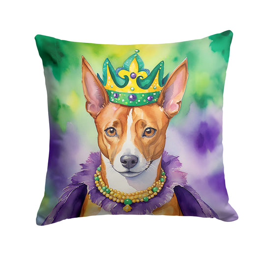 Buy this Basenji King of Mardi Gras Throw Pillow