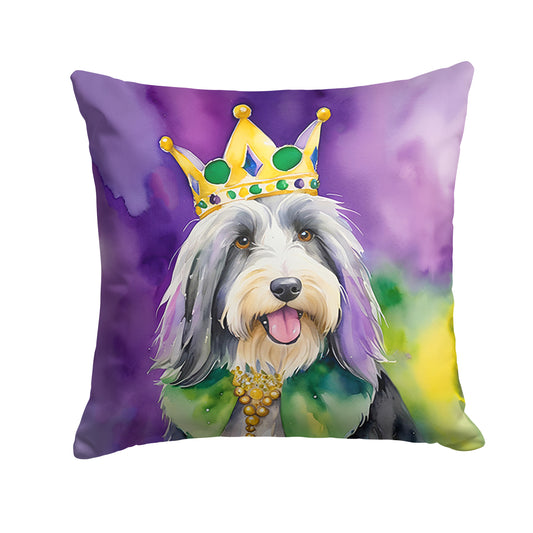 Buy this Bearded Collie King of Mardi Gras Throw Pillow