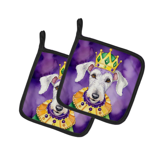 Buy this Bedlington Terrier King of Mardi Gras Pair of Pot Holders