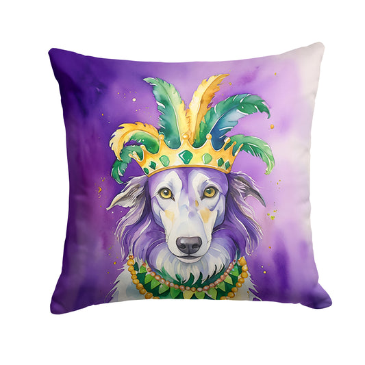 Buy this Borzoi King of Mardi Gras Throw Pillow