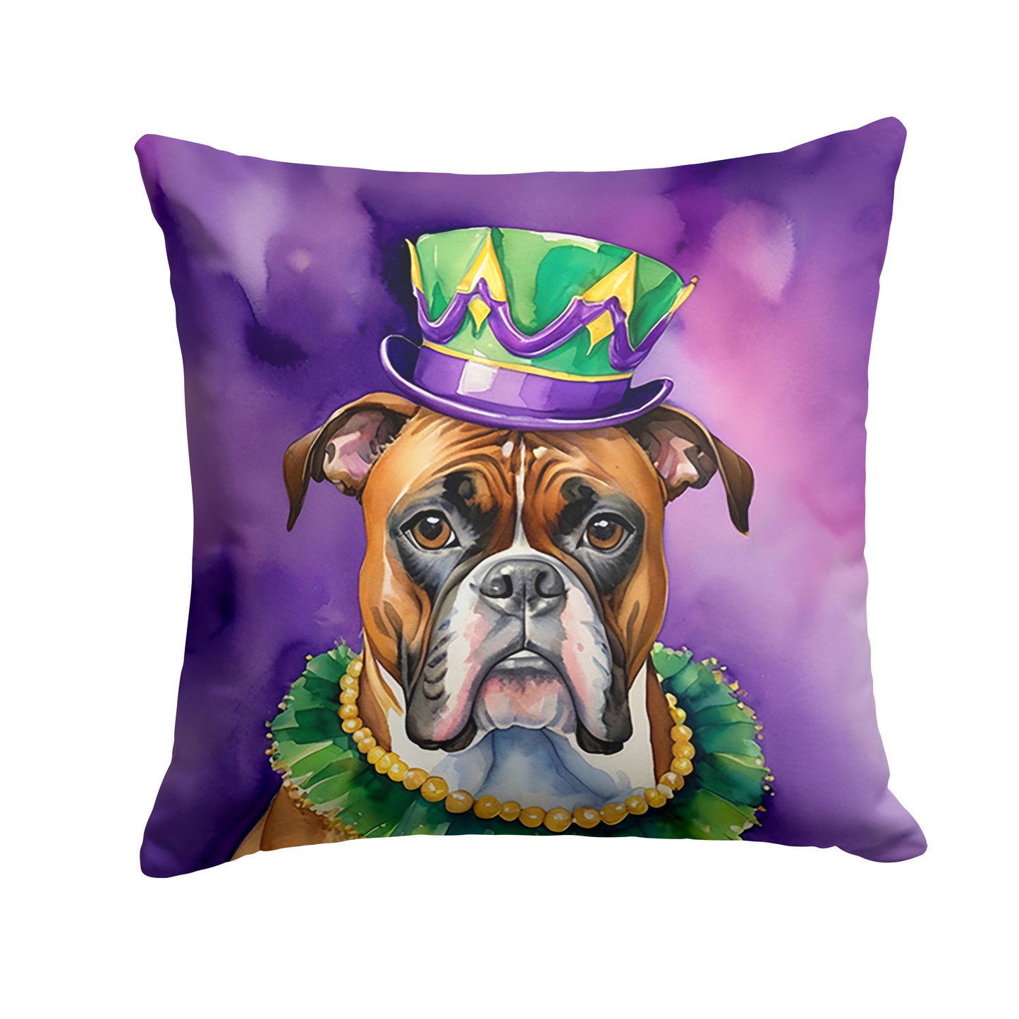 Buy this Boxer King of Mardi Gras Throw Pillow
