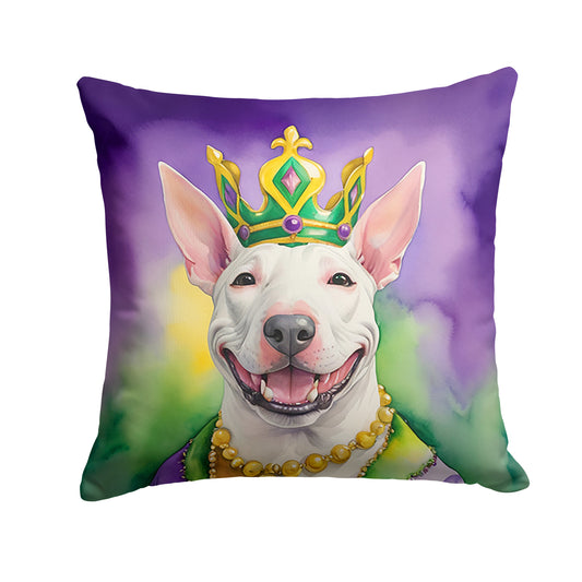 Buy this Bull Terrier King of Mardi Gras Throw Pillow