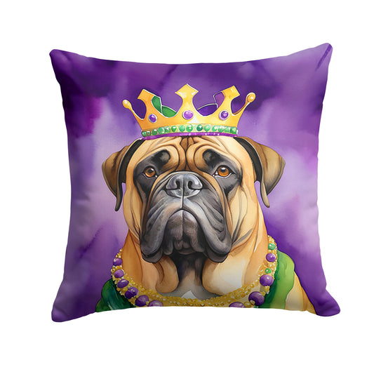 Buy this Bullmastiff King of Mardi Gras Throw Pillow