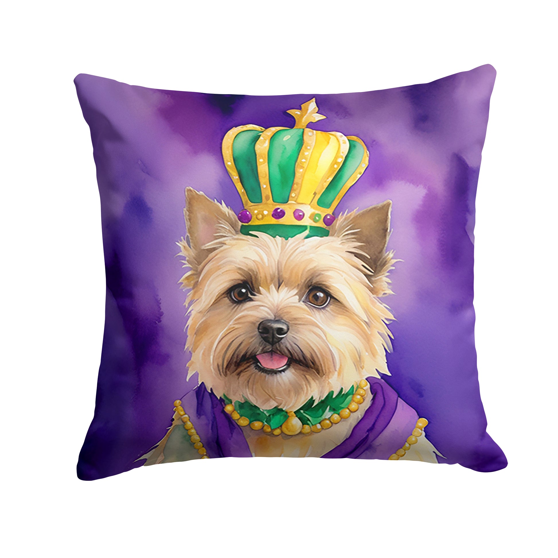 Buy this Cairn Terrier King of Mardi Gras Throw Pillow