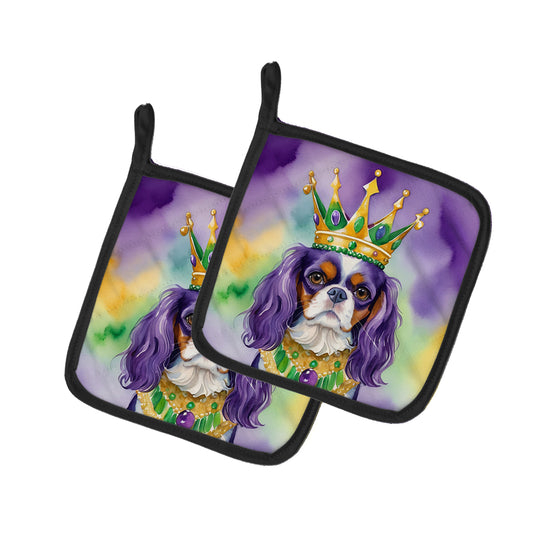 Buy this Cavalier Spaniel King of Mardi Gras Pair of Pot Holders