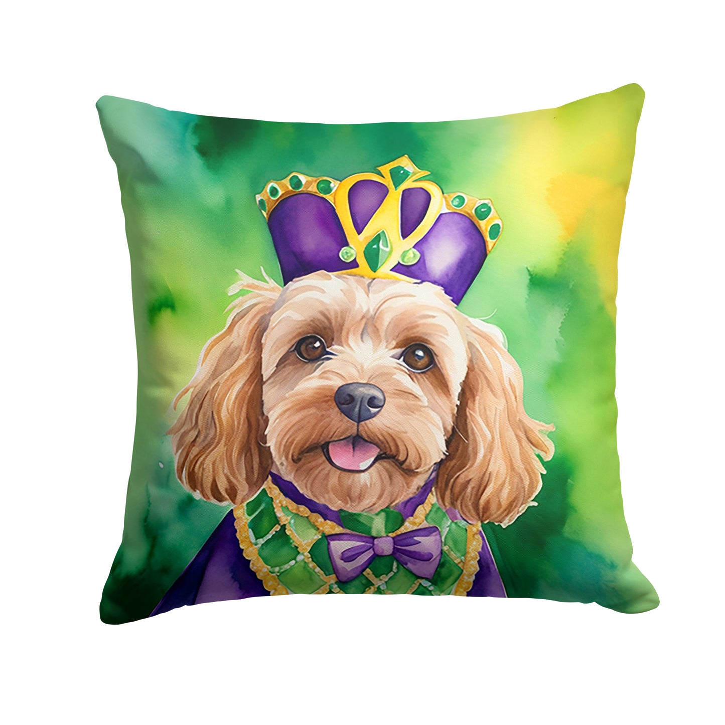 Buy this Cockapoo King of Mardi Gras Throw Pillow