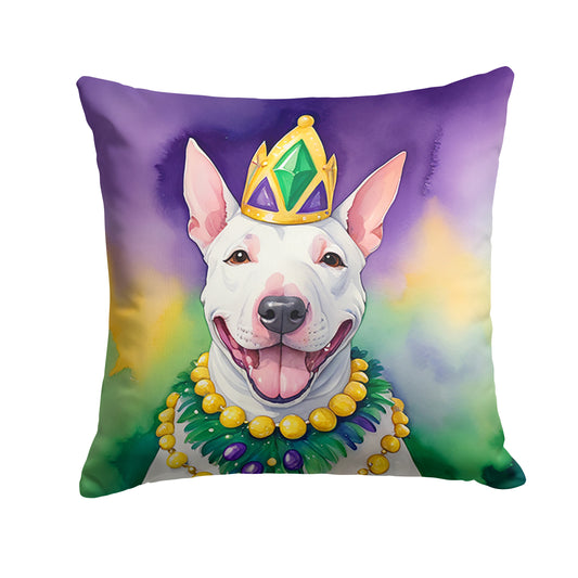 Buy this English Bull Terrier King of Mardi Gras Throw Pillow