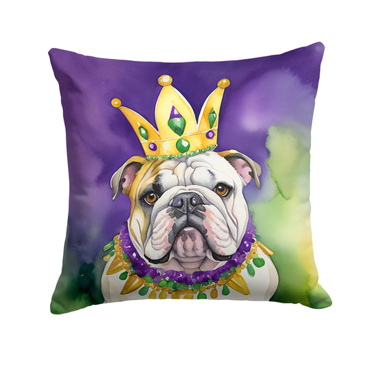 Buy this English Bulldog King of Mardi Gras Throw Pillow