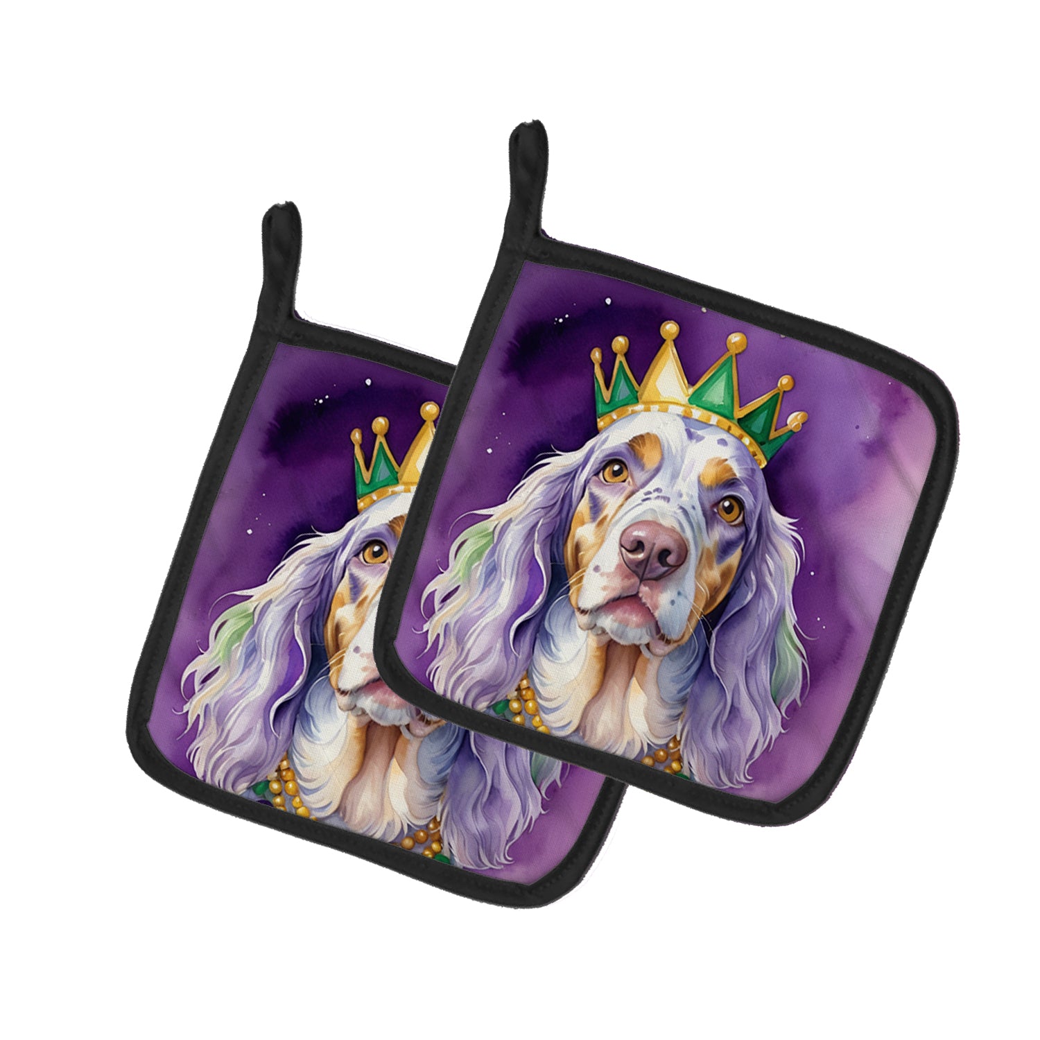 Buy this English Setter King of Mardi Gras Pair of Pot Holders