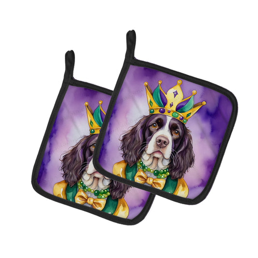 Buy this English Springer Spaniel King of Mardi Gras Pair of Pot Holders