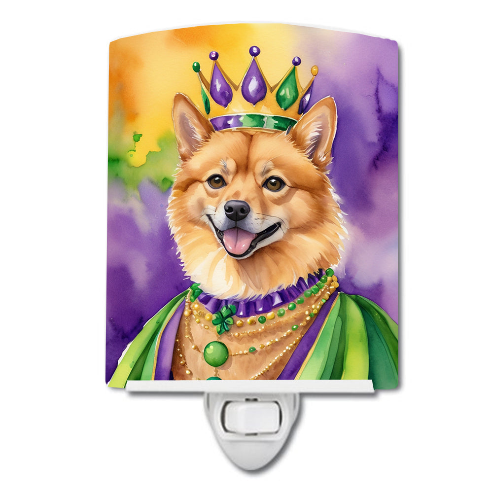 Buy this Finnish Spitz King of Mardi Gras Ceramic Night Light