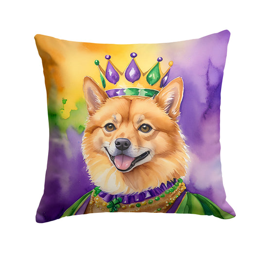 Buy this Finnish Spitz King of Mardi Gras Throw Pillow