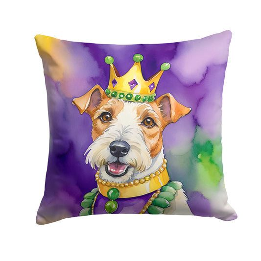 Buy this Fox Terrier King of Mardi Gras Throw Pillow