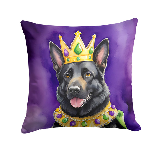 Buy this Black German Shepherd King of Mardi Gras Throw Pillow