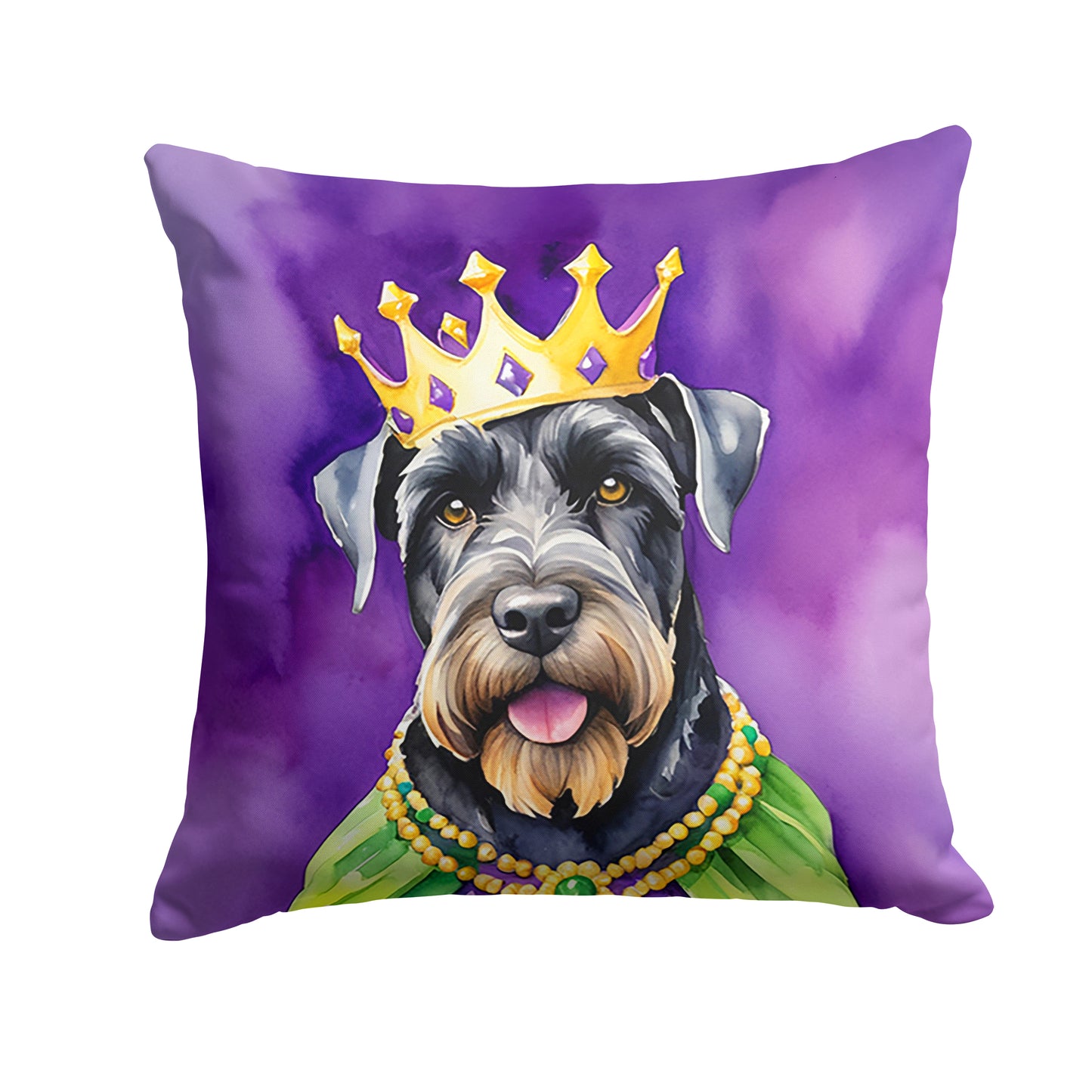 Buy this Giant Schnauzer King of Mardi Gras Throw Pillow