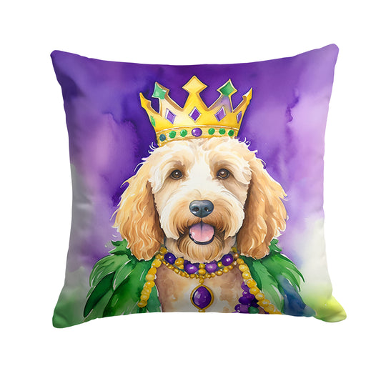 Buy this Goldendoodle King of Mardi Gras Throw Pillow