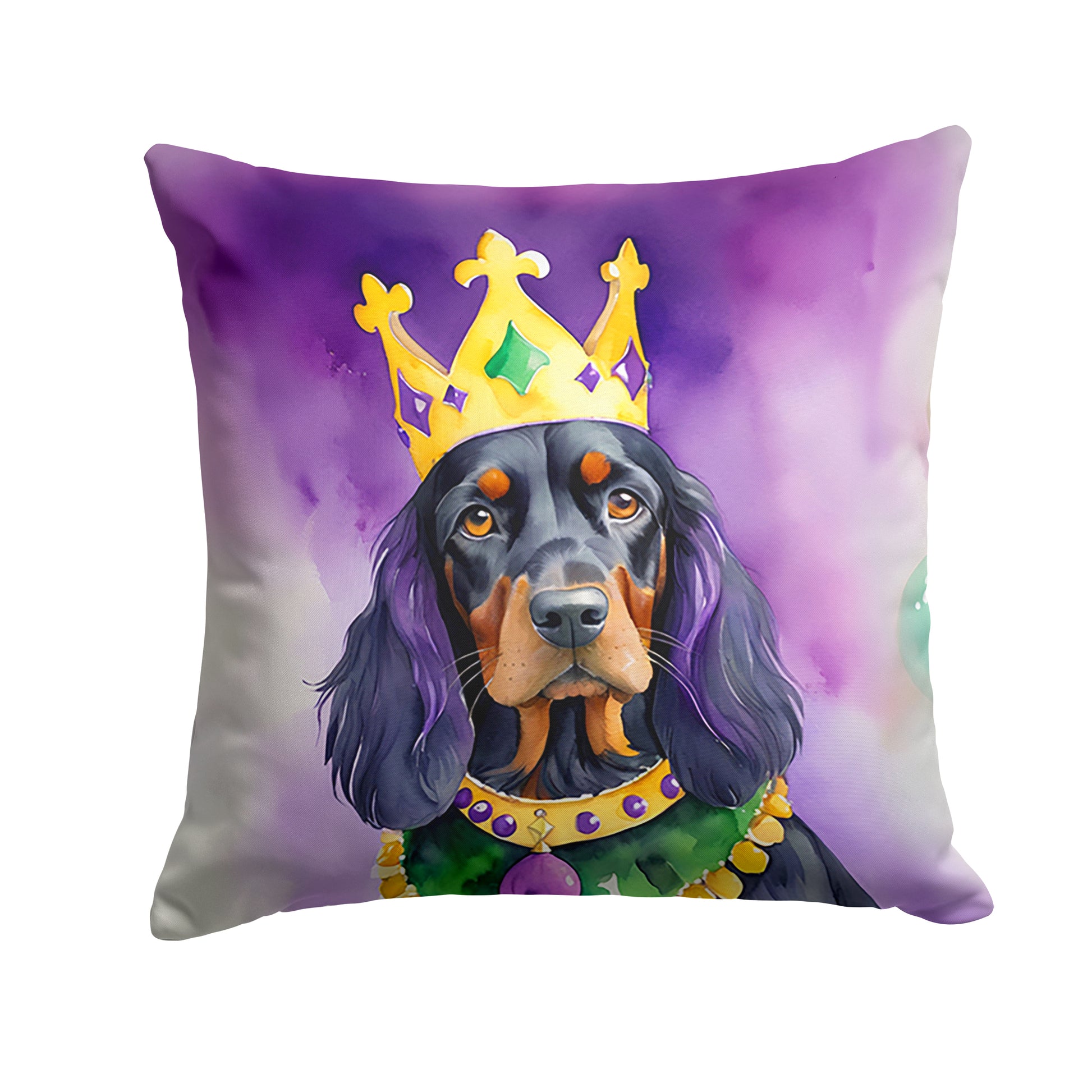 Buy this Gordon Setter King of Mardi Gras Throw Pillow