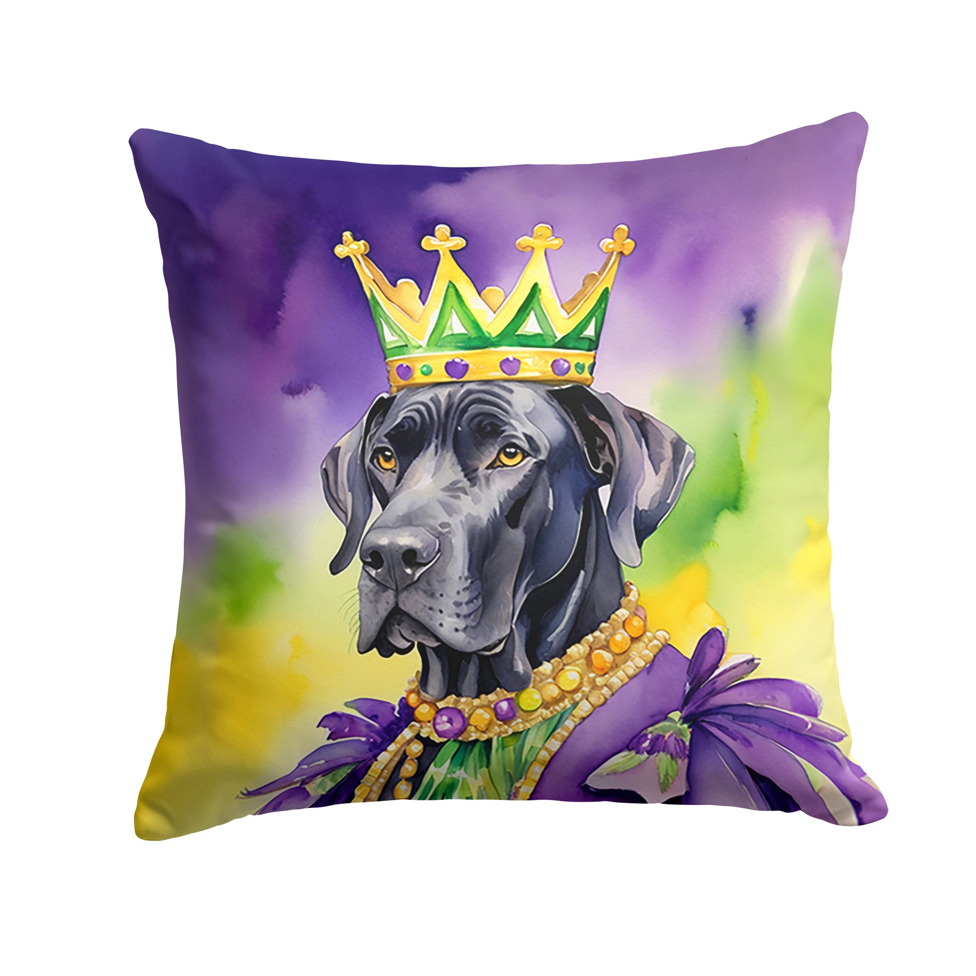 Buy this Great Dane King of Mardi Gras Throw Pillow