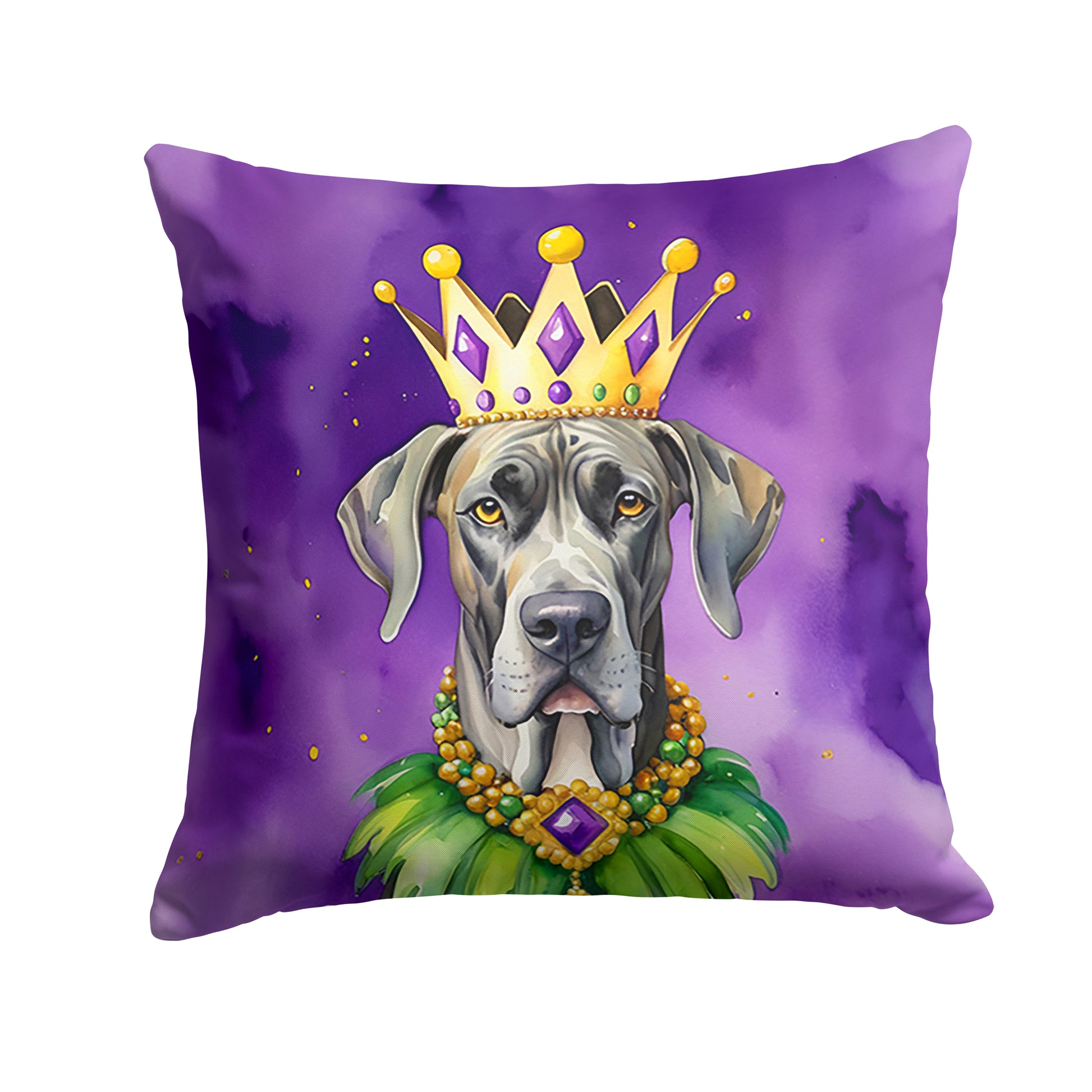 Buy this Great Dane King of Mardi Gras Throw Pillow
