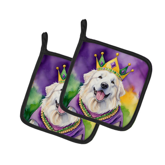 Buy this Great Pyrenees King of Mardi Gras Pair of Pot Holders