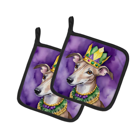 Buy this Greyhound King of Mardi Gras Pair of Pot Holders