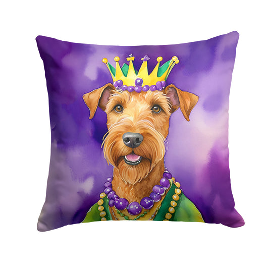 Buy this Irish Terrier King of Mardi Gras Throw Pillow