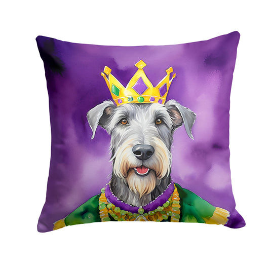 Buy this Irish Wolfhound King of Mardi Gras Throw Pillow