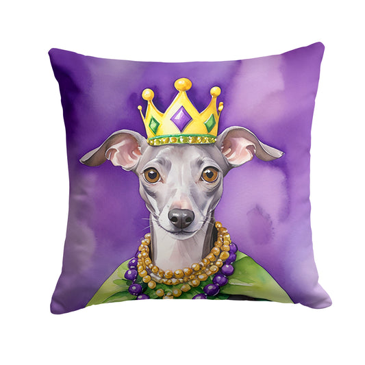 Buy this Italian Greyhound King of Mardi Gras Throw Pillow