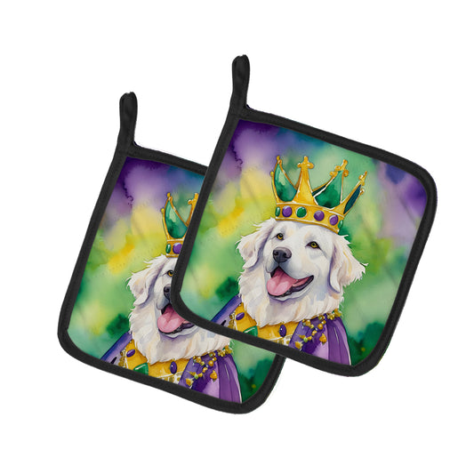 Buy this Kuvasz King of Mardi Gras Pair of Pot Holders