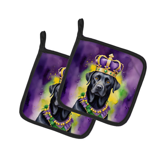 Buy this Labrador Retriever King of Mardi Gras Pair of Pot Holders