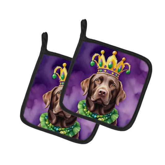 Buy this Labrador Retriever King of Mardi Gras Pair of Pot Holders