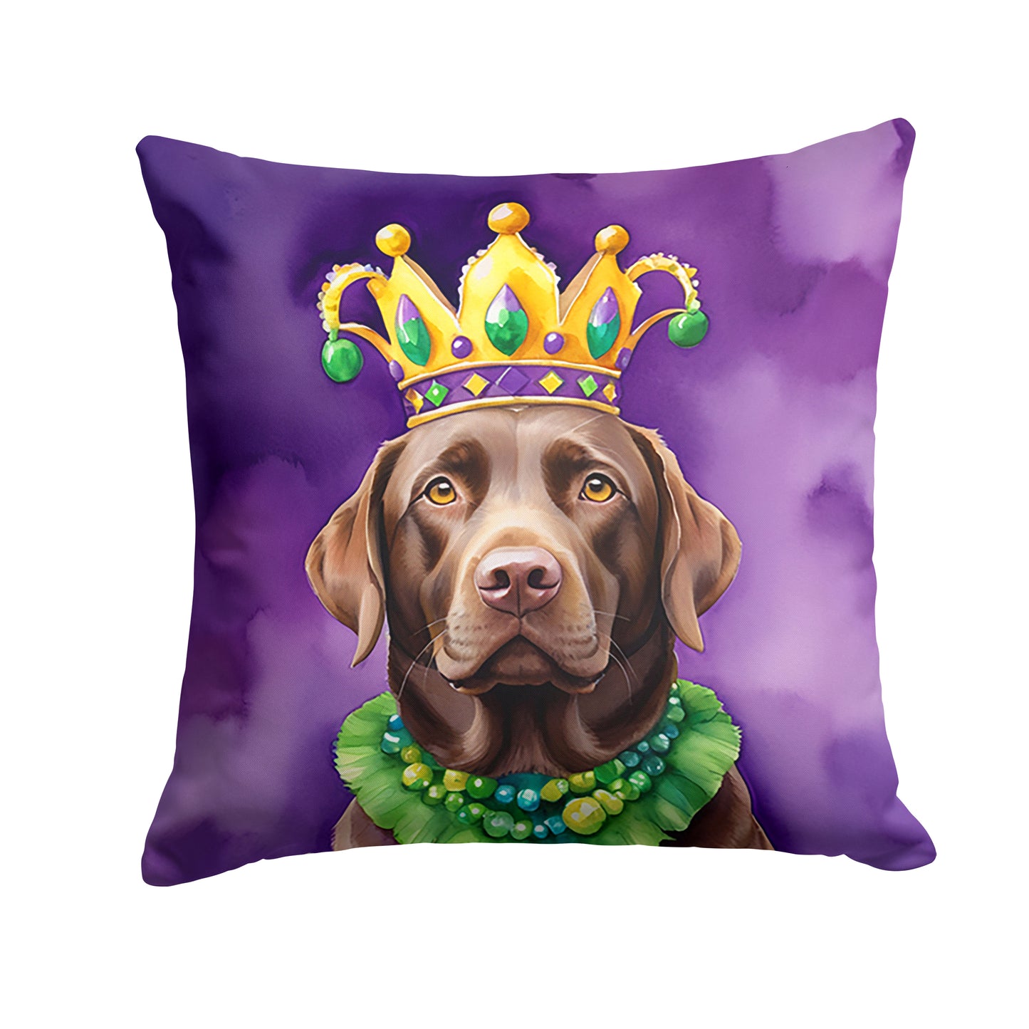 Buy this Labrador Retriever King of Mardi Gras Throw Pillow