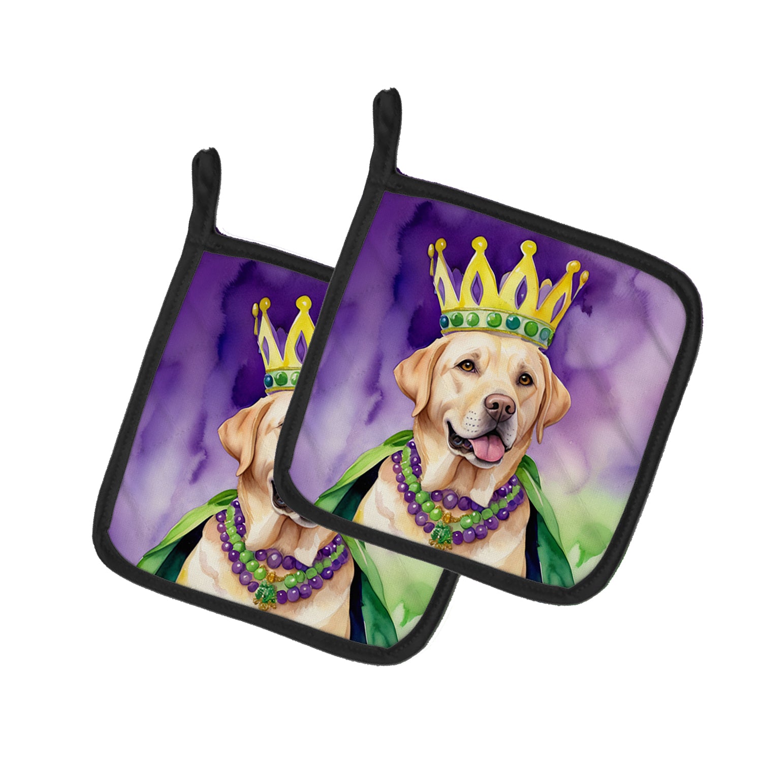 Buy this Labrador Retriever King of Mardi Gras Pair of Pot Holders