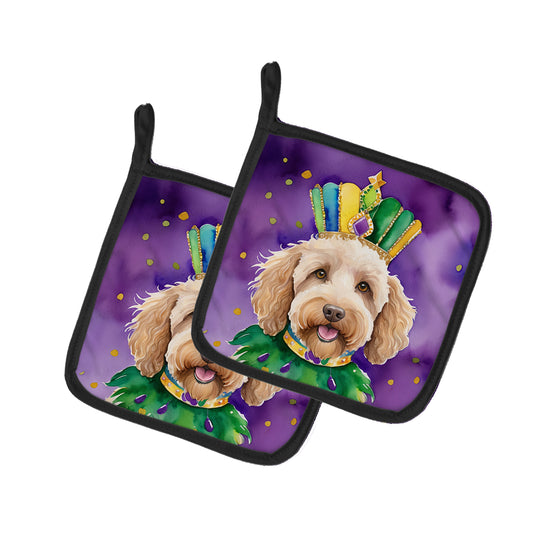 Buy this Labradoodle King of Mardi Gras Pair of Pot Holders