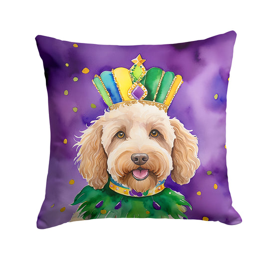 Buy this Labradoodle King of Mardi Gras Throw Pillow