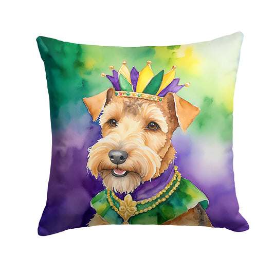 Buy this Lakeland Terrier King of Mardi Gras Throw Pillow